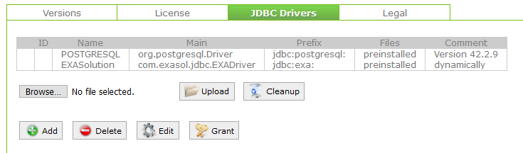 View JDBC Driver version